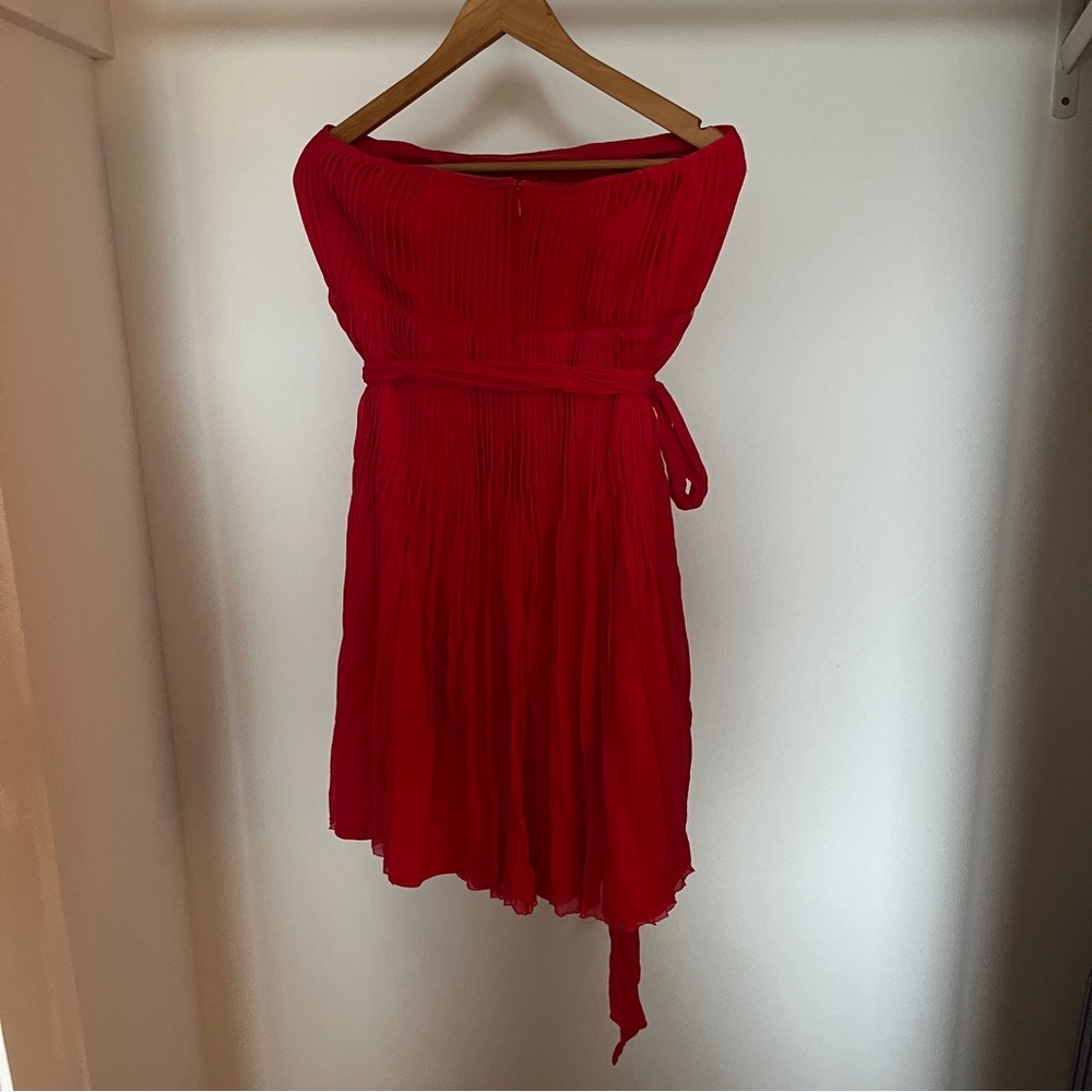 Hot Pink/Red J Crew Strapless Dress